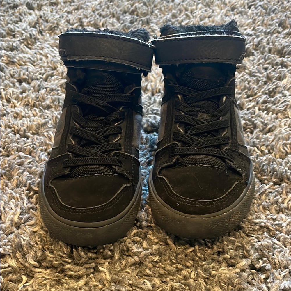 Kids Black High-Top Sneakers